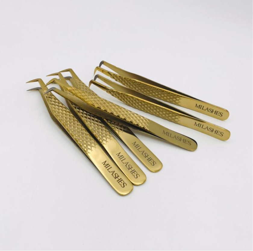 GOLD Ultimate Fanning Fibre Tip Tweezer