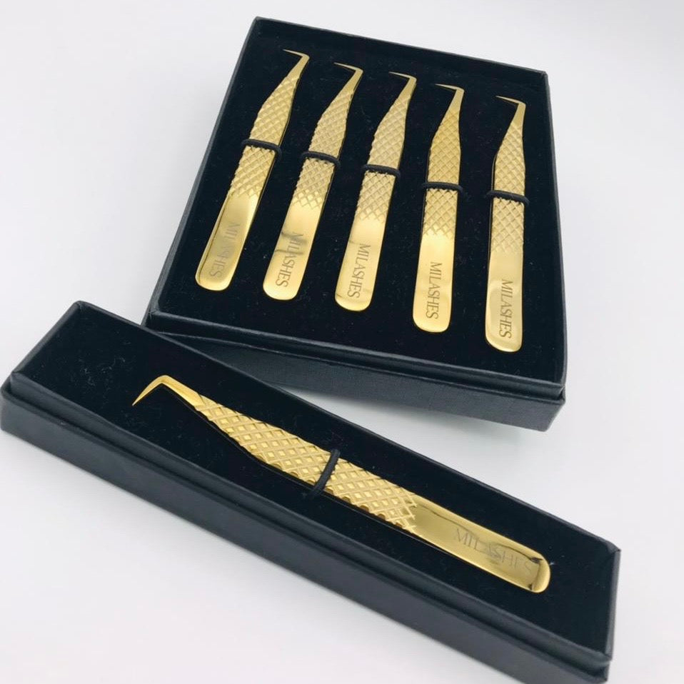 GOLD Ultimate Fanning Fibre Tip Tweezer