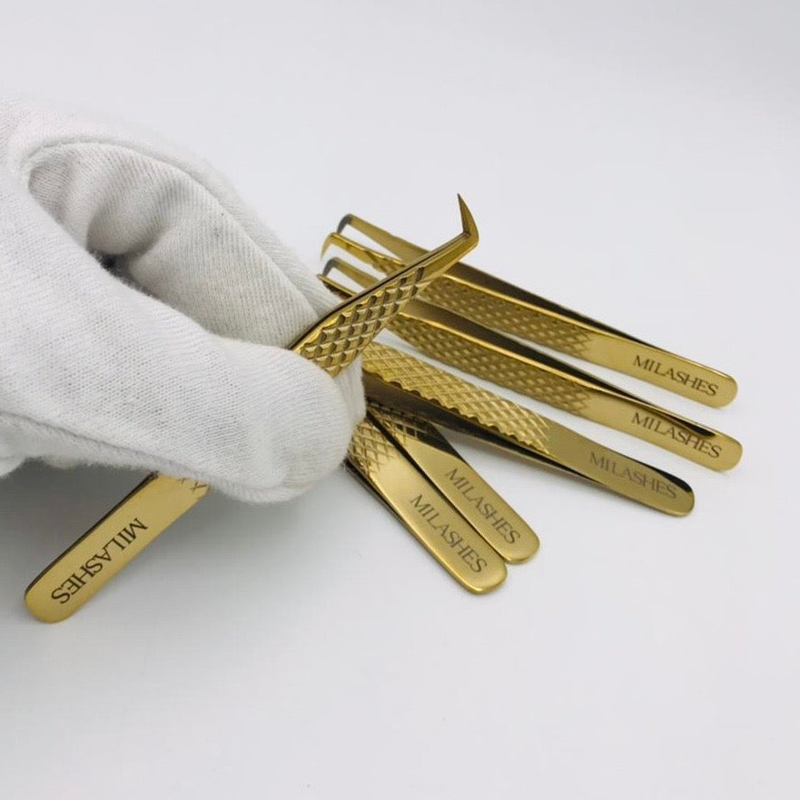 GOLD Ultimate Fanning Fibre Tip Tweezer